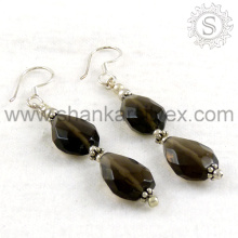 Ultimate Smoky Quartz Gemstone 925 Silver Jewelry Wholesale Earring ERCT1289-1